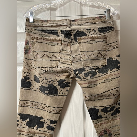 CURRENT ELLIOT The Ankle Skinny Vintage Tribal Destroy Jeans Womens 28 Low Rise - Picture 5 of 7